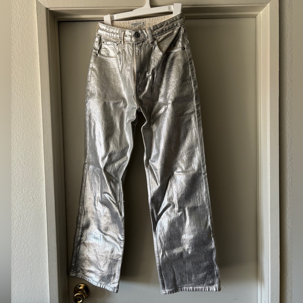 Abercrombie & Fitch Silver Straight Jeans